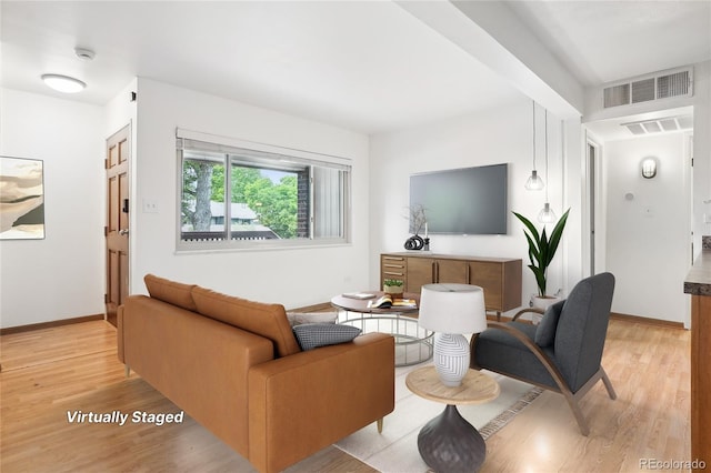 3663 S Sheridan Blvd Unit H15, Denver, CO 80235 - living room featuring light wood-style flooring and baseboards