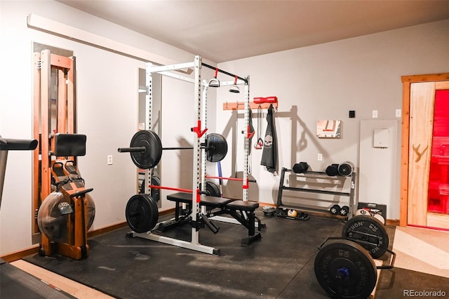 view of exercise room