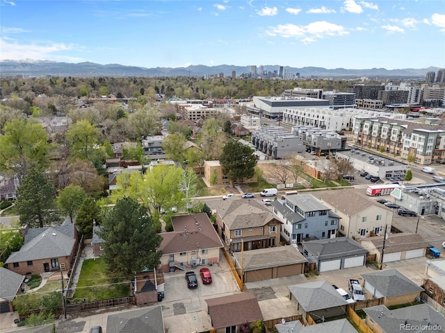 746 Birch St, Denver, CO 80220 - aerial view featuring a view of city and a mountain view