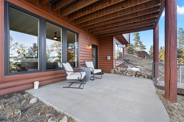 view of patio with fence