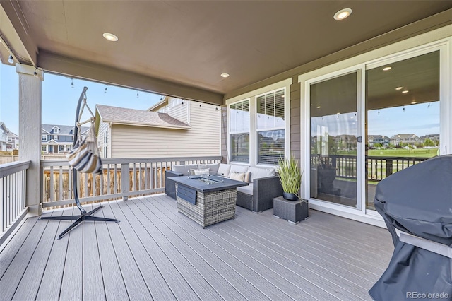 515 176th Ave, Broomfield, CO 80023 - wooden terrace with an outdoor living space and a residential view