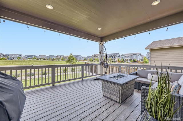 515 176th Ave, Broomfield, CO 80023 - wooden deck with a residential view, an outdoor hangout area, and grilling area