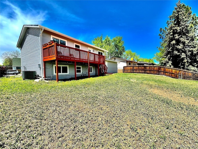 8820 Cody St, Broomfield, CO 80021 - back of house featuring a wooden deck and central air condition unit