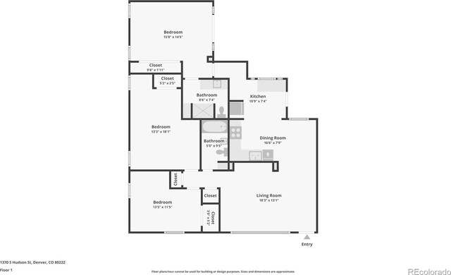 1370 S Hudson St, Denver, CO 80222 - property floor plan