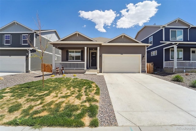 2226 Monte Vista St, Fort Lupton, CO 80621 - craftsman house featuring covered porch, an attached garage, and concrete driveway