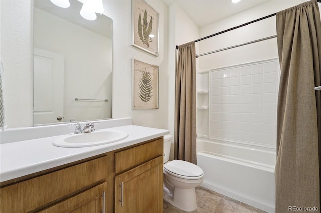 2226 Monte Vista St, Fort Lupton, CO 80621 - bathroom with toilet, shower / bath combo with shower curtain, and vanity