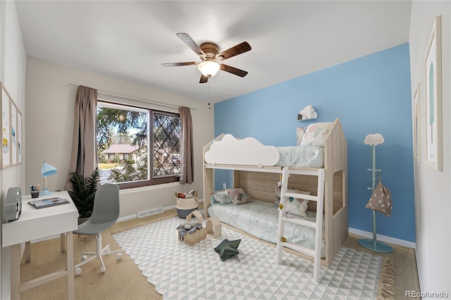 5050 W 102nd Ave, Westminster, CO 80031 - carpeted bedroom featuring baseboards, an office area, and ceiling fan