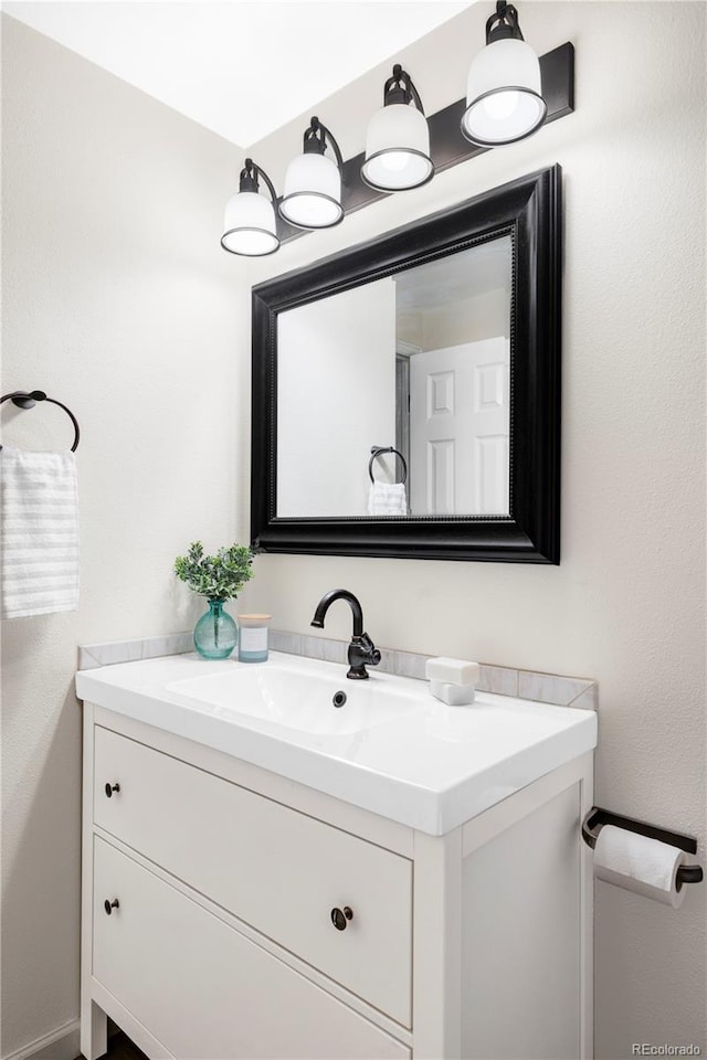 bathroom with vanity