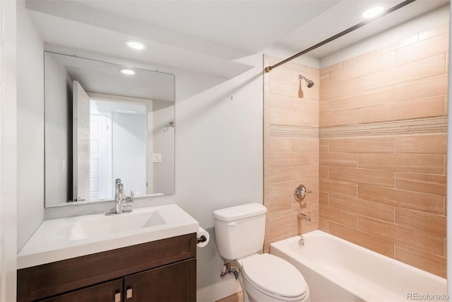 9781 Dunning Cir, Highlands Ranch, CO 80129 - full bath with  shower combination, vanity, and recessed lighting