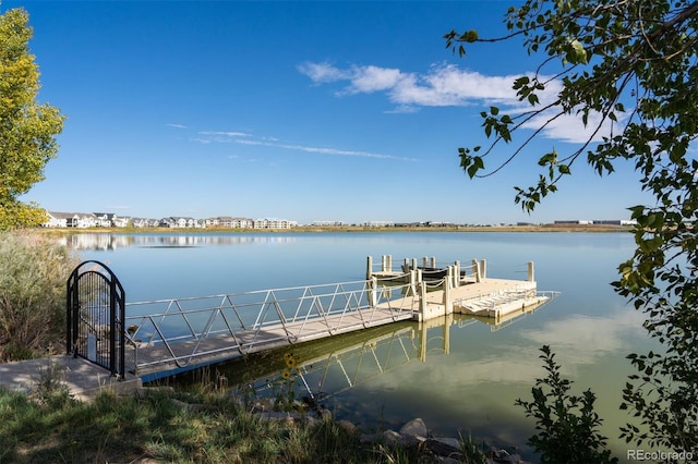 4142 Saltbrush Ct, Loveland, CO 80538 - dock featuring a water view