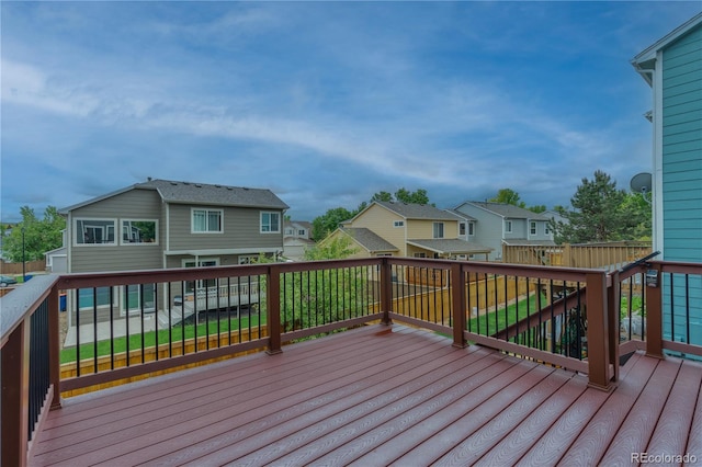 9884 Sydney Ln, Highlands Ranch, CO 80130 - wooden terrace featuring a residential view