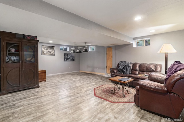 400 W Midway Blvd, Broomfield, CO 80020 - living room featuring light wood finished floors, recessed lighting, and plenty of natural light