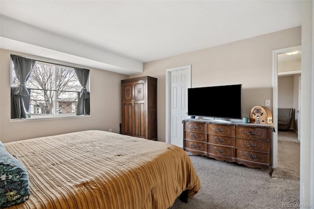 bedroom featuring carpet