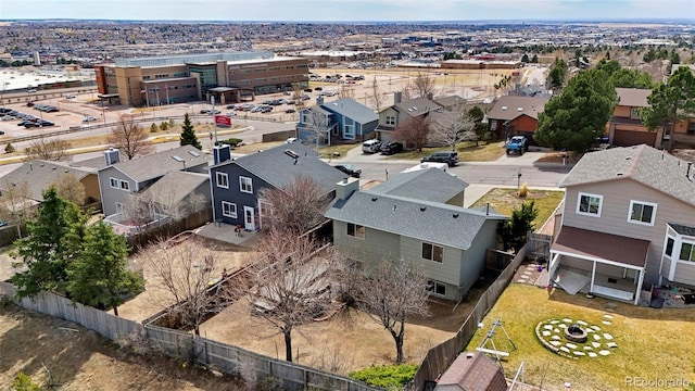 aerial view featuring a residential view