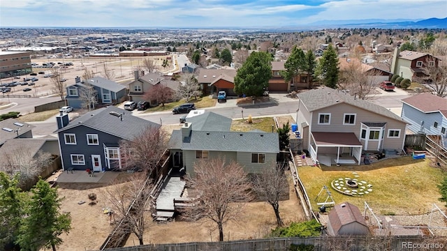 drone / aerial view featuring a residential view