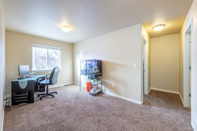 home office featuring carpet