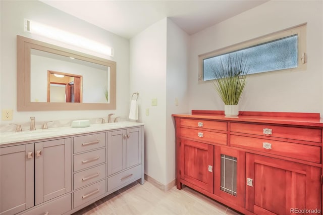 bathroom with vanity