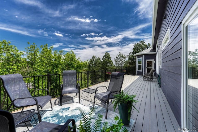 581 Stonemont Dr, Castle Pines, CO 80108 - view of wooden terrace