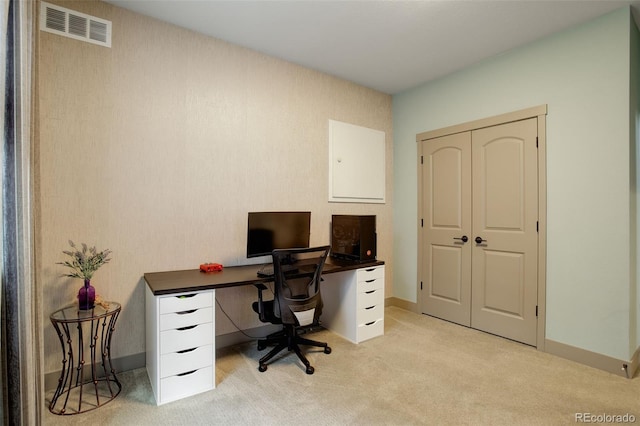 23451 E Rockinghorse Pkwy, Aurora, CO 80016 - home office featuring light carpet and baseboards