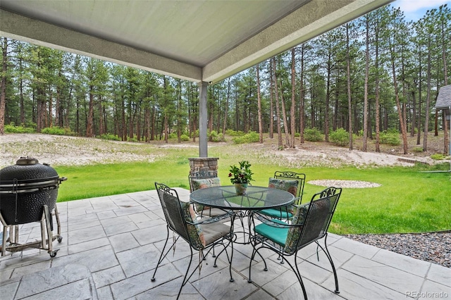 10525 Wild Fox Pl, Franktown, CO 80116 - view of patio / terrace with a grill and outdoor dining space