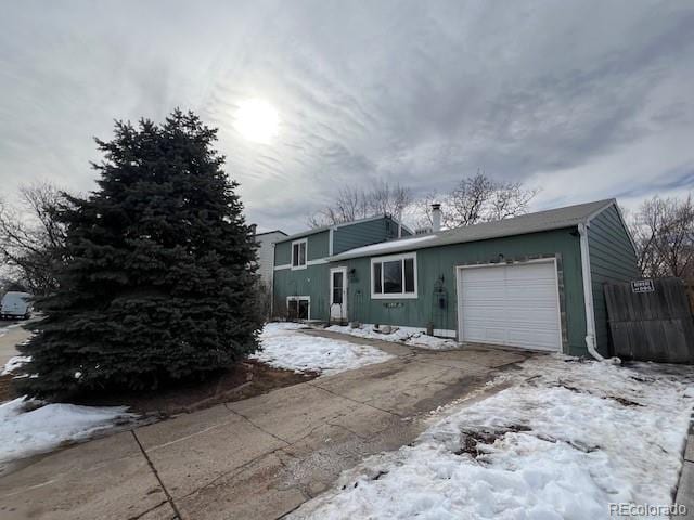 view of front of home featuring a garage