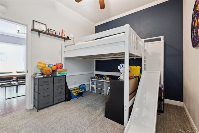 3429 N Adams St, Denver, CO 80205 - bedroom featuring crown molding and carpet flooring