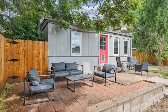 3429 N Adams St, Denver, CO 80205 - fenced backyard with a patio and outdoor lounge area
