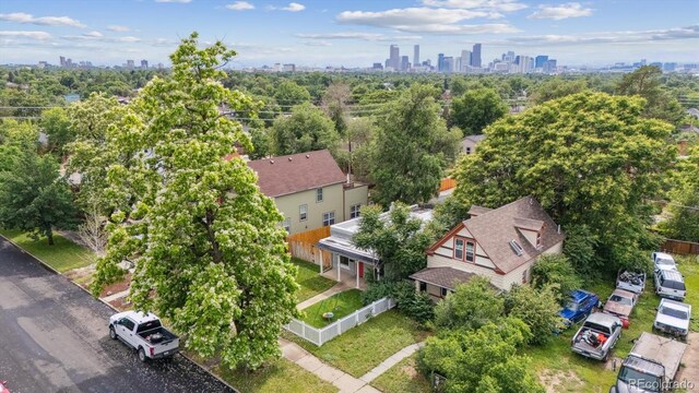 3429 N Adams St, Denver, CO 80205 - aerial view of city skyline and a tree filled landscape