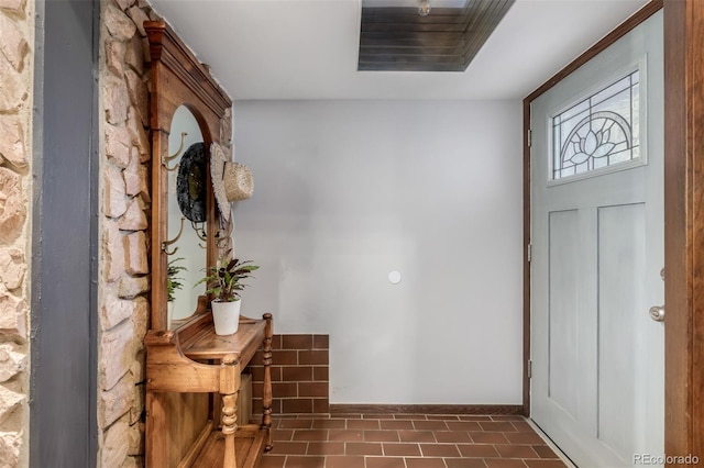 foyer with baseboards