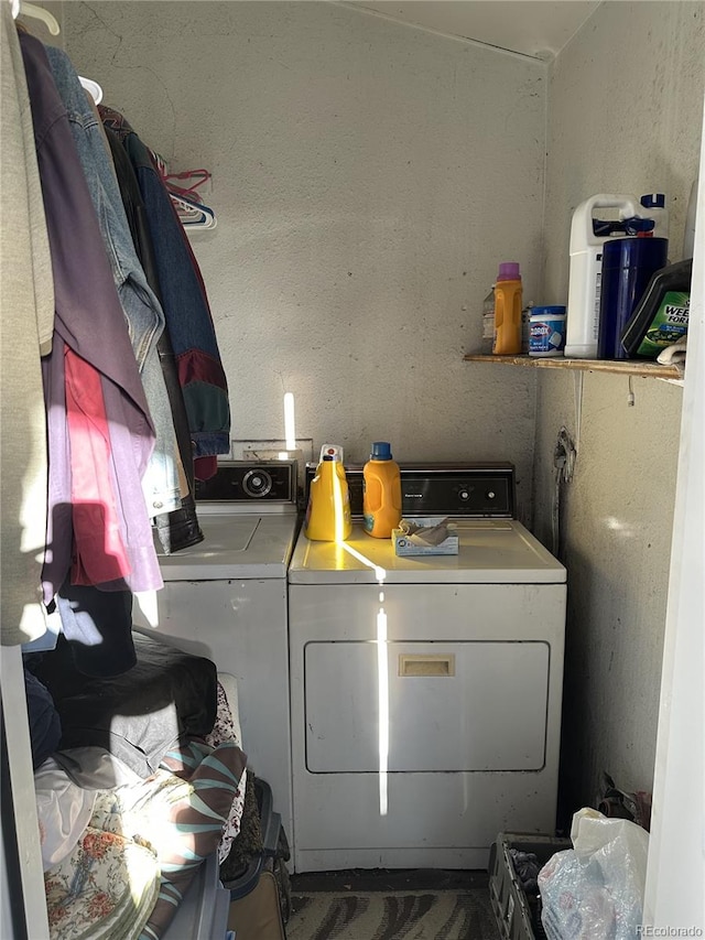 laundry area featuring separate washer and dryer