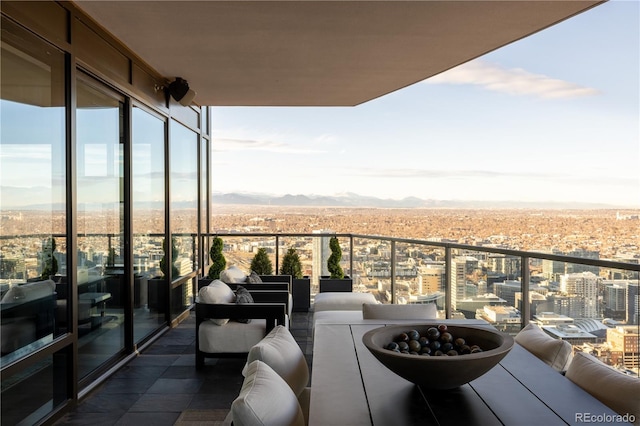 balcony with an outdoor hangout area