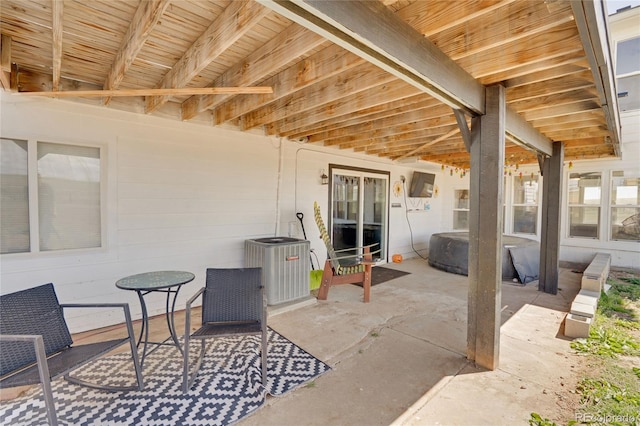 view of patio with central air condition unit