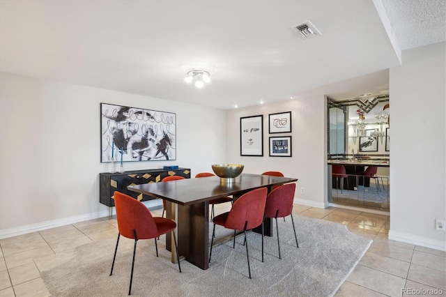 view of tiled dining room