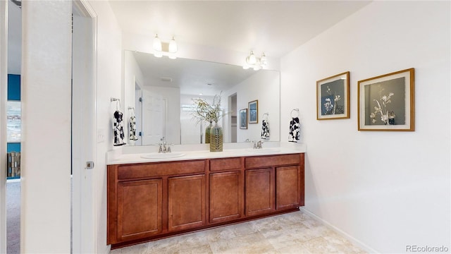 bathroom featuring vanity