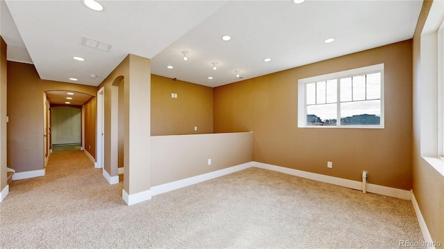 view of carpeted empty room