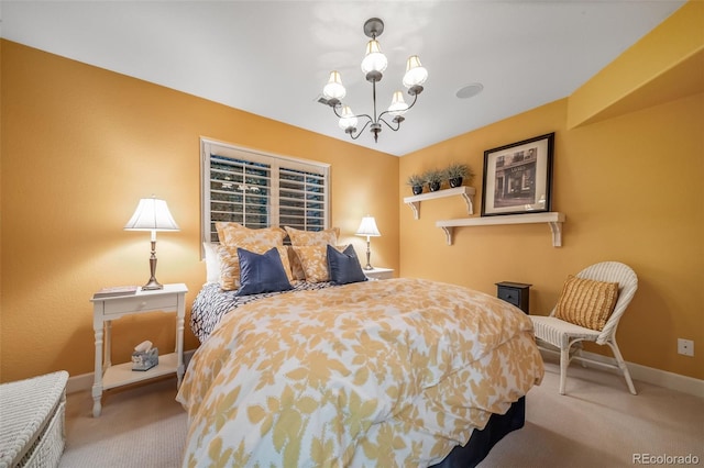 581 Garfield St, Denver, CO 80206 - bedroom with carpet flooring and a chandelier