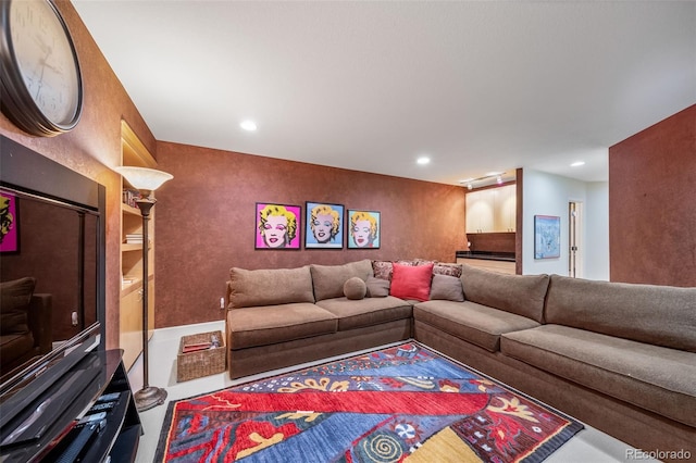 581 Garfield St, Denver, CO 80206 - living area featuring recessed lighting