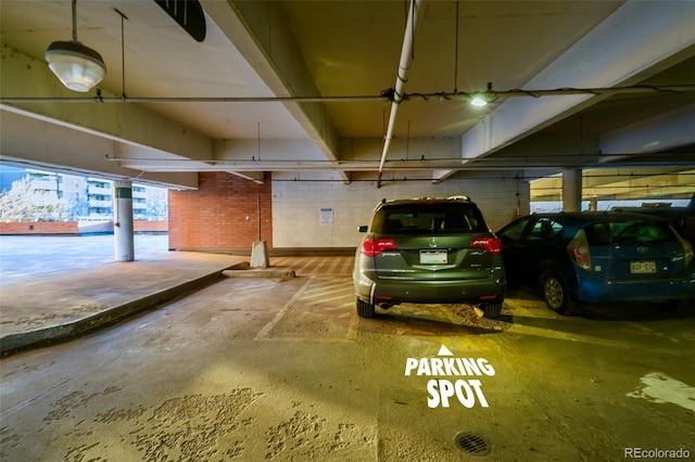 view of parking deck