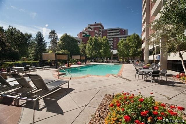 view of pool with a patio