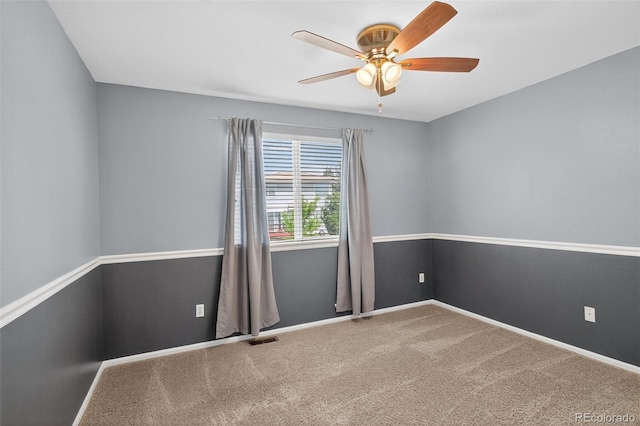 4535 Hunterwood Dr, Highlands Ranch, CO 80130 - carpeted empty room with ceiling fan and baseboards
