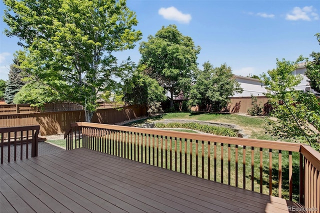 4535 Hunterwood Dr, Highlands Ranch, CO 80130 - deck featuring a fenced backyard