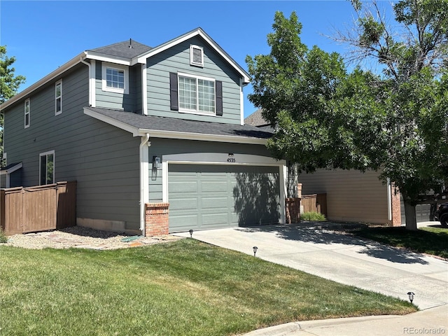 4535 Hunterwood Dr, Highlands Ranch, CO 80130 - traditional-style home featuring a garage, concrete driveway, and roof with shingles