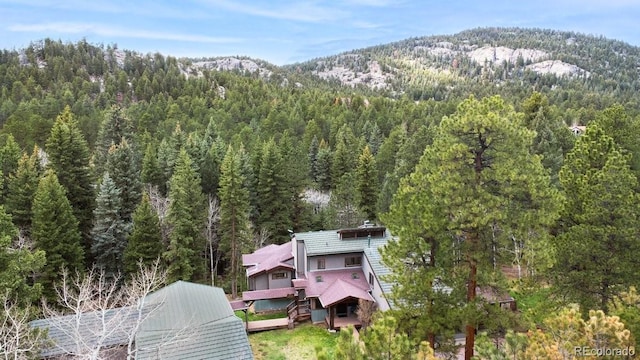 32217 Buffalo Park Rd, Evergreen, CO 80439 - mountain view featuring a forest