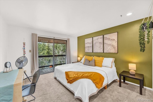 32217 Buffalo Park Rd, Evergreen, CO 80439 - bedroom featuring carpet floors and access to exterior