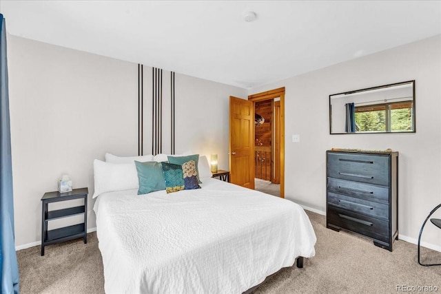 32217 Buffalo Park Rd, Evergreen, CO 80439 - bedroom with light carpet and baseboards