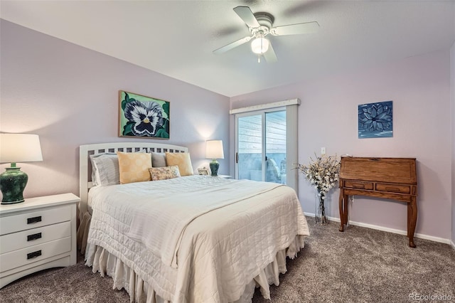 1648 S Cole St Unit A2, Lakewood, CO 80228 - carpeted bedroom featuring baseboards and a ceiling fan