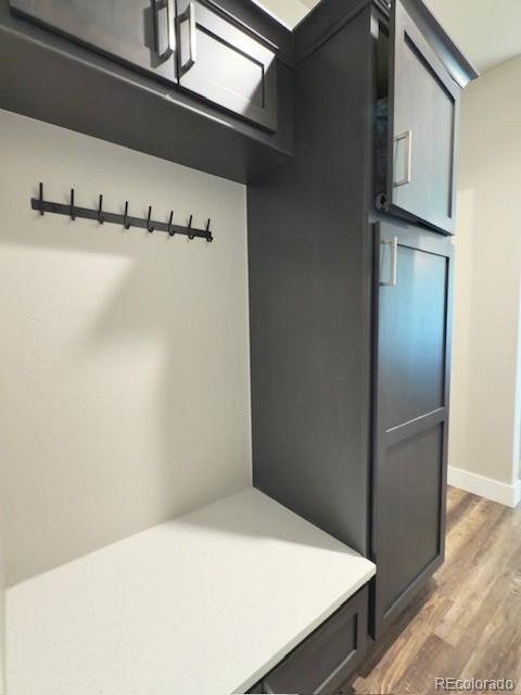734 Flamecrest Dr, Fruita, CO 81521 - mudroom with wood finished floors and baseboards