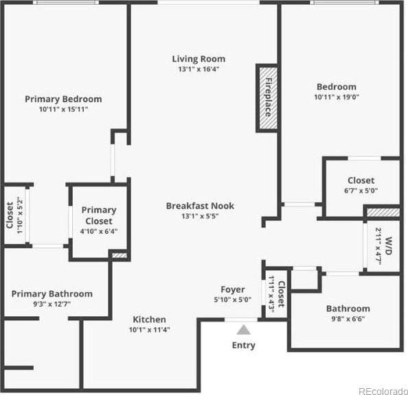 9079 E Panorama Cir Unit 419, Englewood, CO 80112 - floor plan / room layout
