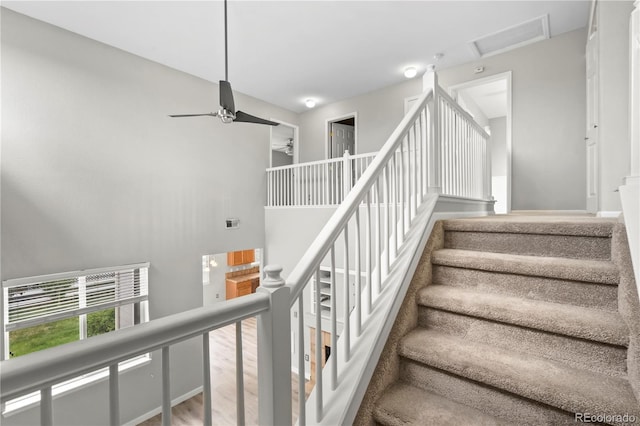 1160 S Fultondale Ct, Aurora, CO 80018 - stairs with ceiling fan
