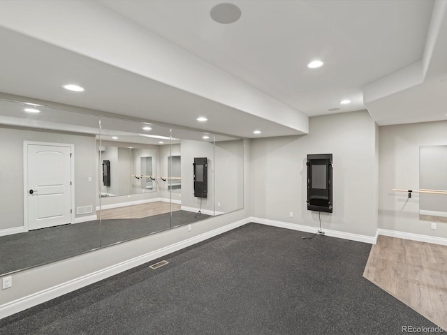 6995 S Ensenada St, Aurora, CO 80016 - workout area with recessed lighting and baseboards